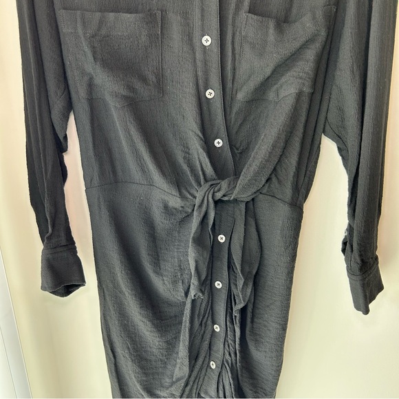 Veronica Beard Sierra Tie Front Dress Black Size 4 - Picture 6 of 12